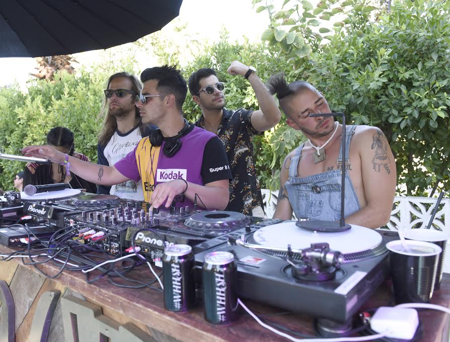"PALM SPRINGS, CA - APRIL 17: Jack Lawless, Joe Jonas and Cole Whittle of DNCE attend The Las Vegas #WHHSH Music Lounge Palm Springs During Coachella at Ingleside Inn on April 17, 2016 in Palm Springs, California. (Photo by Vivien Killilea/Getty Images for The BMF Media Group)"